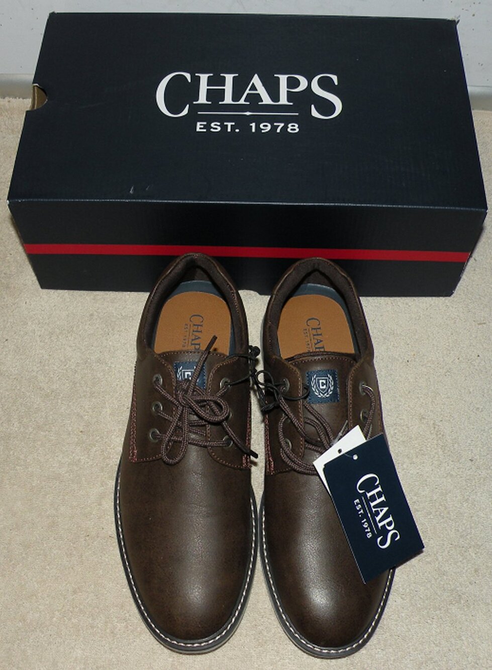 Chaps Flexx Shoes Men’s 8 Lace Up Brown #MNCH42023AG002 New W/ Box